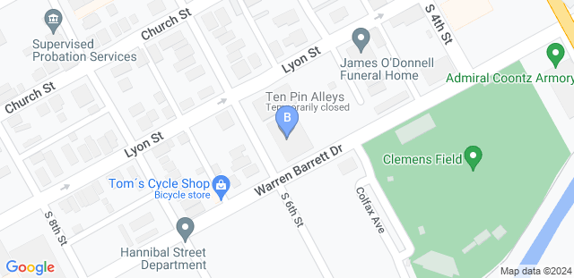 Map to Baums Family Fun Center