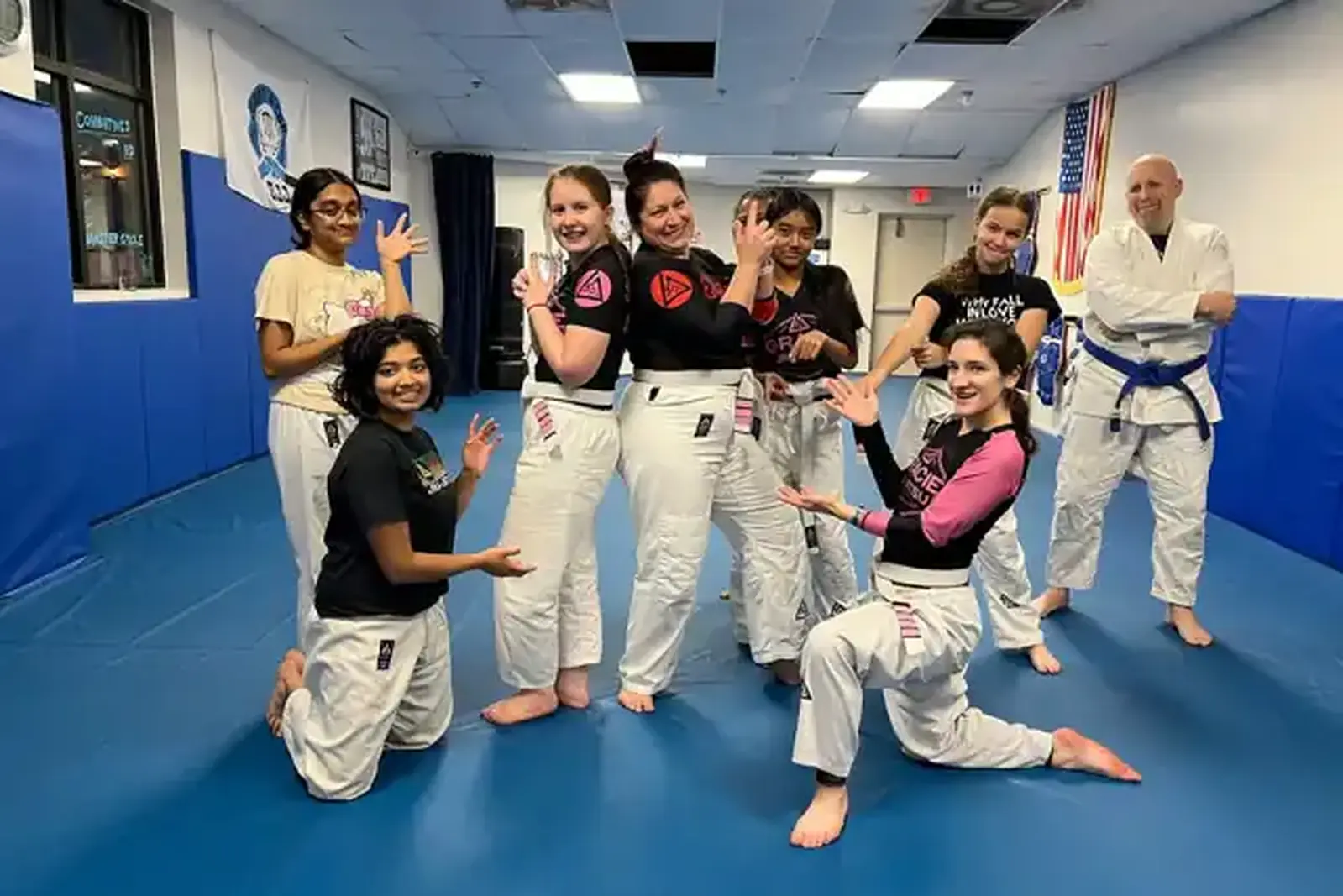 Women's Self-Defense Jiu-Jitsu class at Han Mi Martial Arts