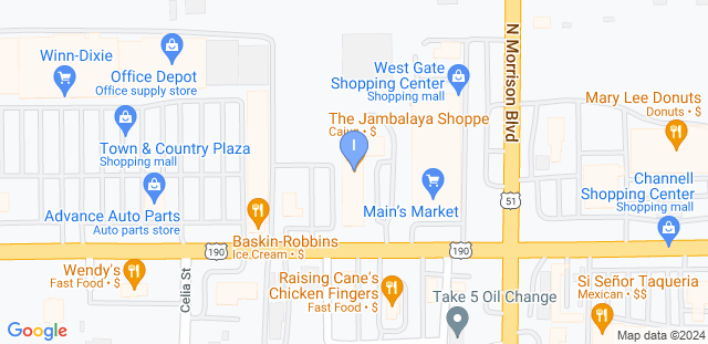 Map to Hammond Boxing Gym