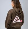 Women's Pink Collegiate Hoodie (Brown Leopard) Photo 2