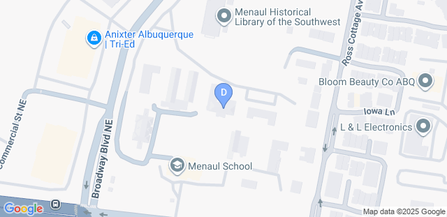 Map to Duke City Fencing Club (KBRS, LLC)