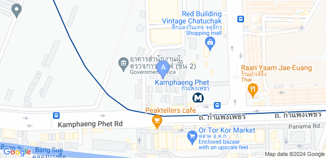 Map to Arete BJJ Chatuchak