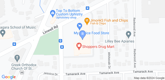 Map to Renzo Gracie Niagara