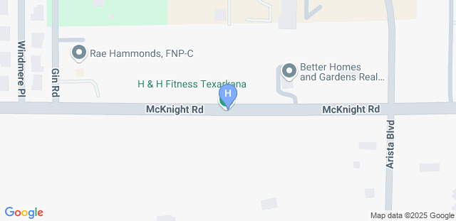 Map to H&H Fitness Texarkana