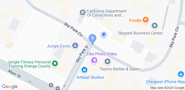 Map to Raw Iron Gym OC