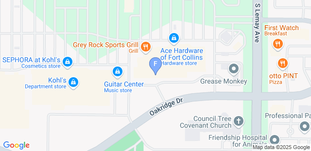 Map to Fort Collins Boxing Fitness