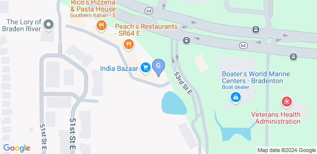 Map to Gracie Bradenton