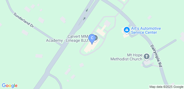 Map to Calvert MMA Academy