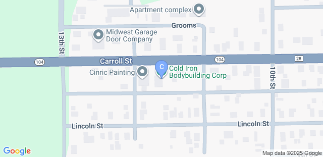 Map to Cold Iron Bodybuilding Corp