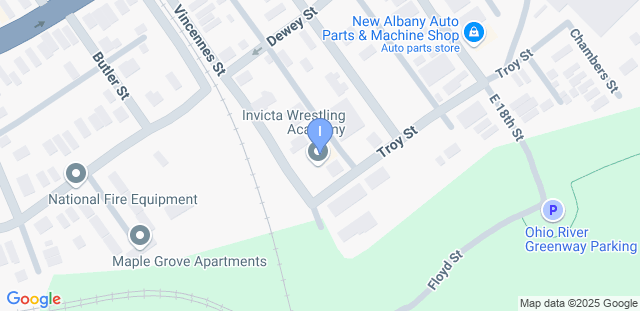 Map to Invicta Wrestling Academy