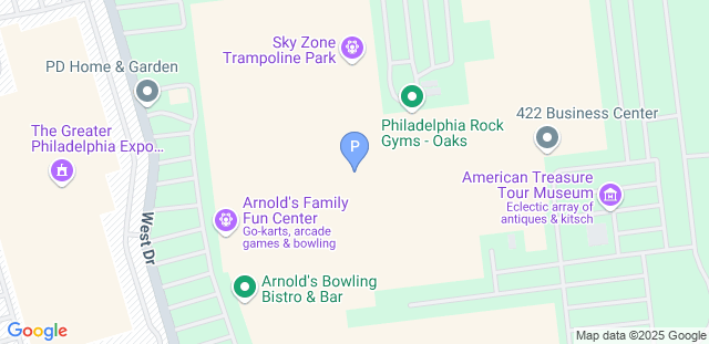 Map to Philadelphia Rock Gym 