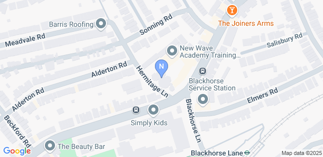 Map to New Wave Academy Croydon