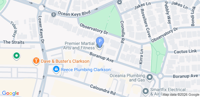 Map to Premier Martial Arts Academy - Clarkson