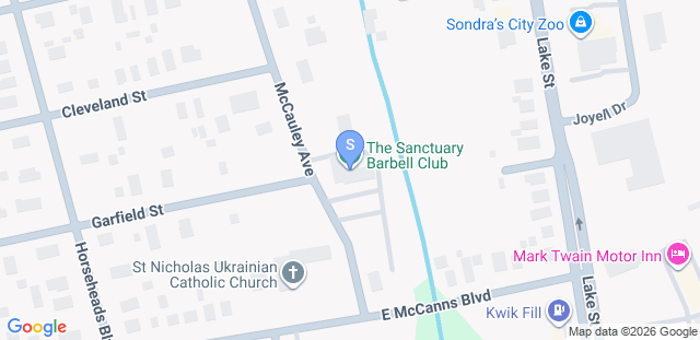 Map to Sanctuary Barbell Club