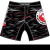 MMA Shorts - Black/Red/White Photo 1