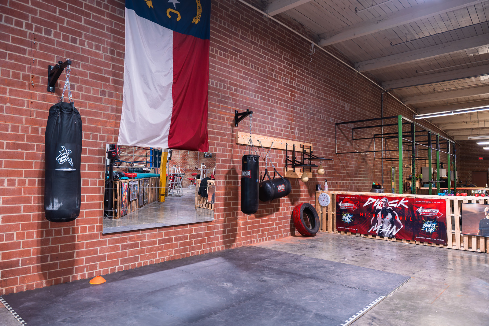 Open gym and weight floor at The Sweat Lab in Gibsonville NC, included with family memberships
