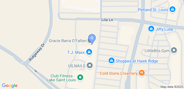 Map to Gracie Barra OFallon LSL