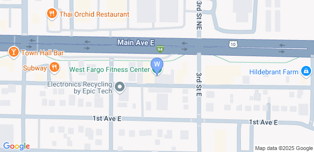 Map to West Fargo Fitness Center