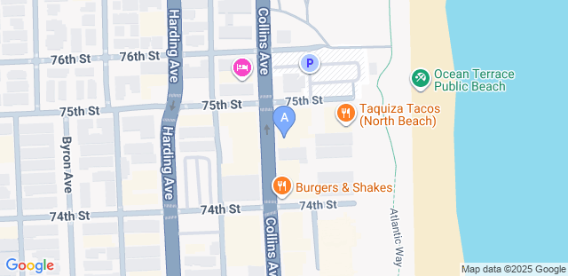 Map to A1A Beach Club