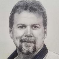 Portrait drawing of Grandmaster Brett Riley