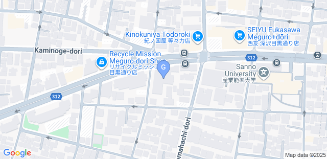 Map to Gracie Jiujitsu Tokyo Jiyugaoka