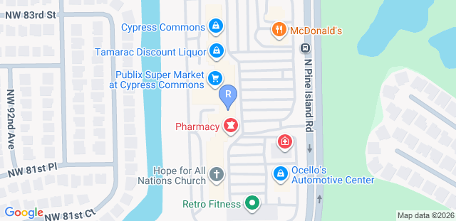 Map to Renzo Gracie Coral Springs