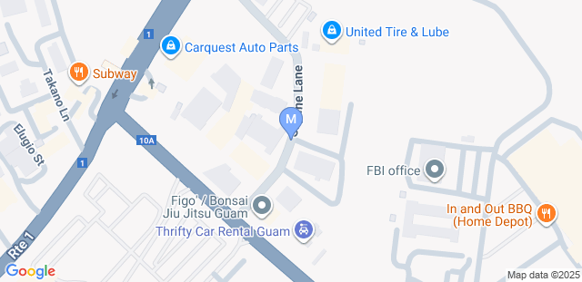 Map to Marianas Martial Arts Academy