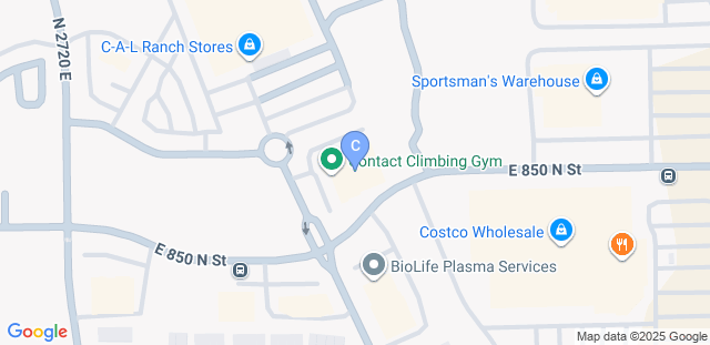 Map to Contact Climbing Yoga Fitness 