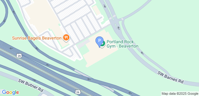 Map to Portland Rock Gym