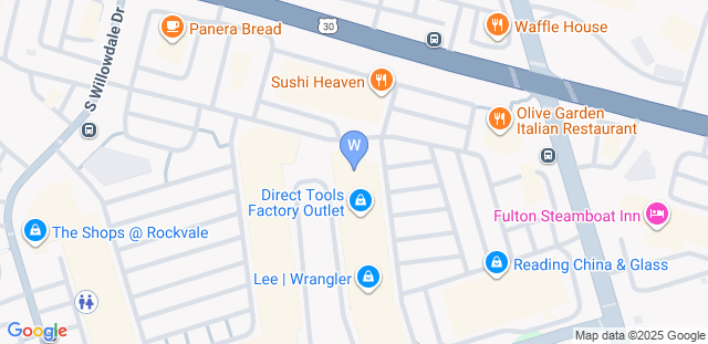 Map to WOLF Gyms Lancaster