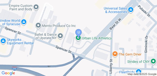 Map to Urban Life Athletics