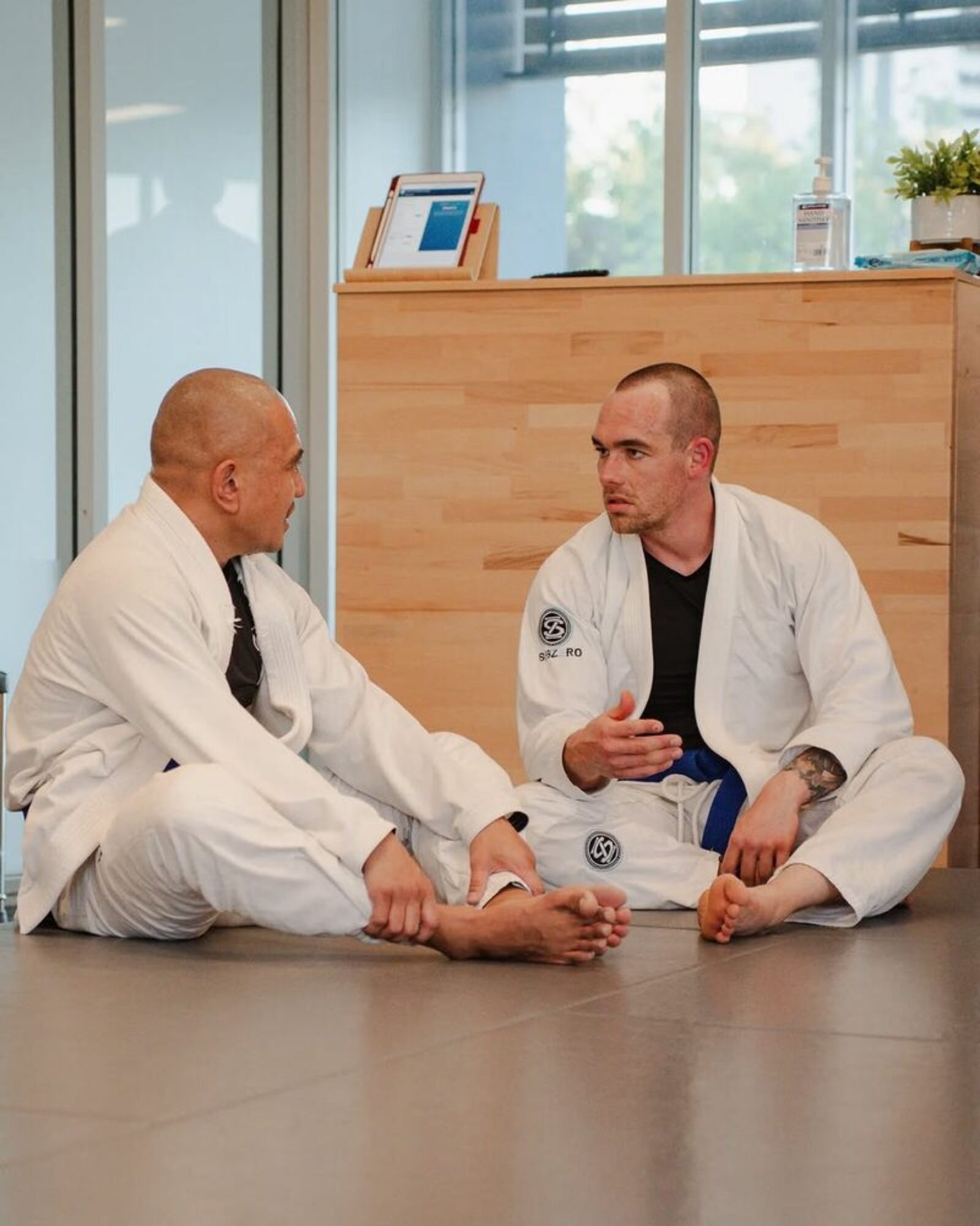 BJJ class at Shibusa Jiu Jitsu Studio showing belt levels, Canberra ACT