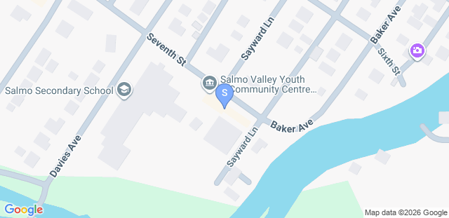 Map to Salmo Climbing Gym