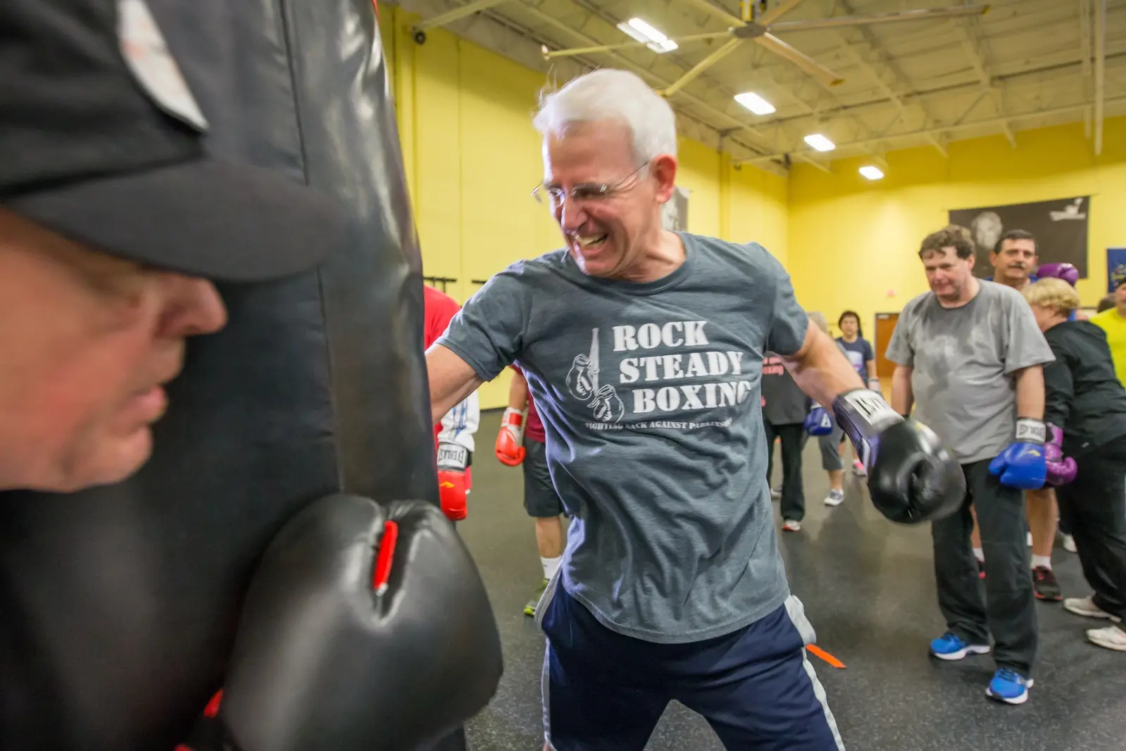 Rock Steady Boxing community at Wise Owl Fit