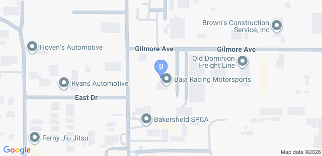 Map to Bakersfield Kodokan Judo Club