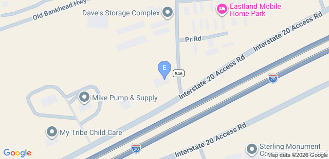 Map to Eastland County BJJ