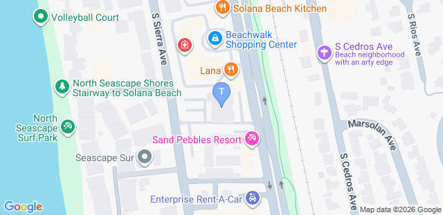 Map to The Compound Lifting Club Solana Beach