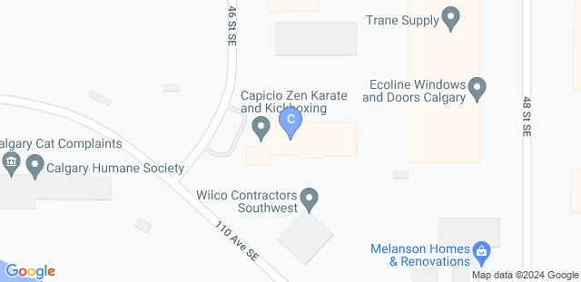 Map to Capicio Zen Karate and Kickboxing Inc.