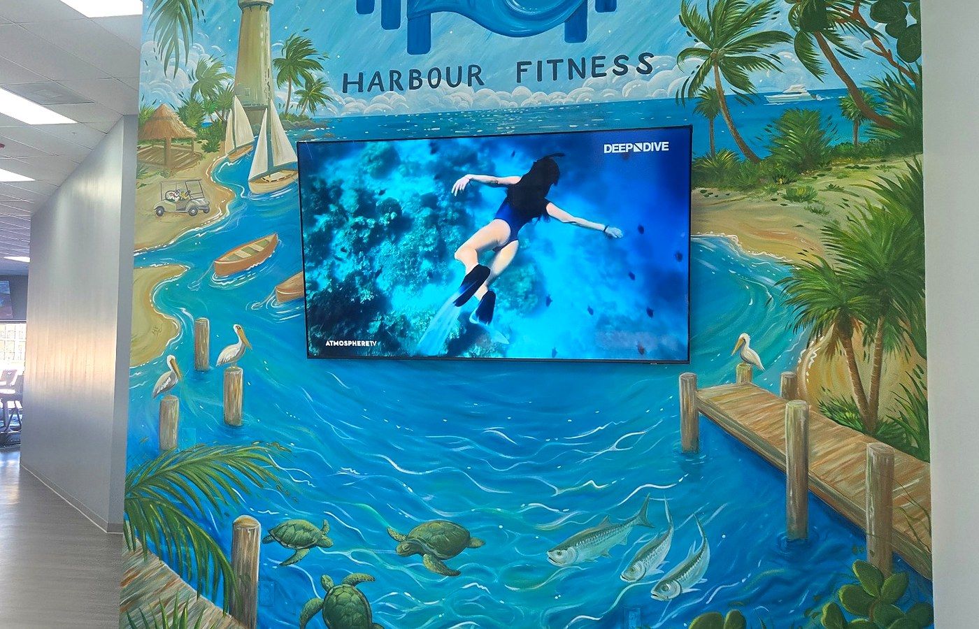Harbour Fitness coastal community mural