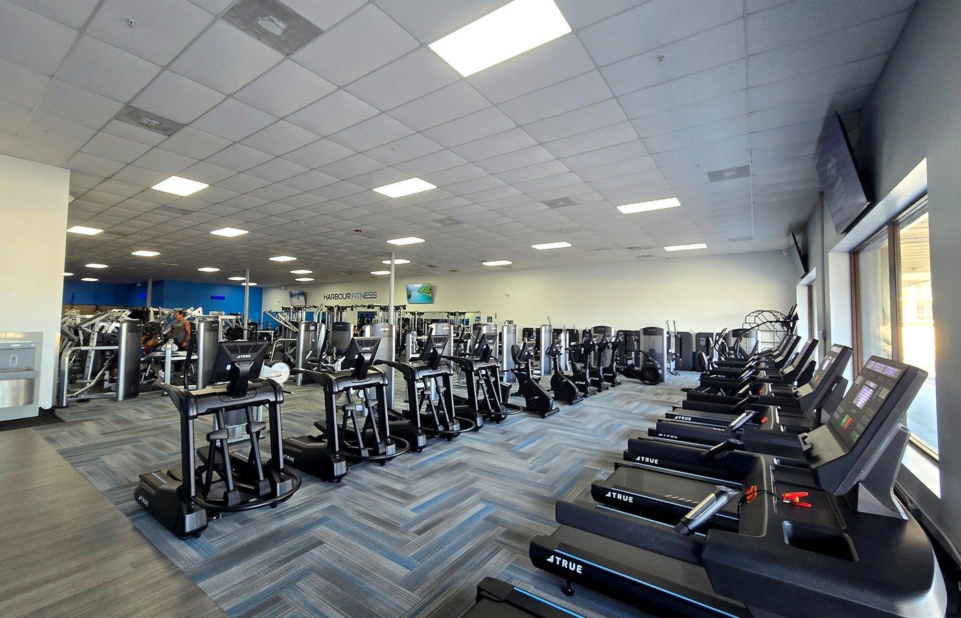 Cardio equipment at Harbour Fitness