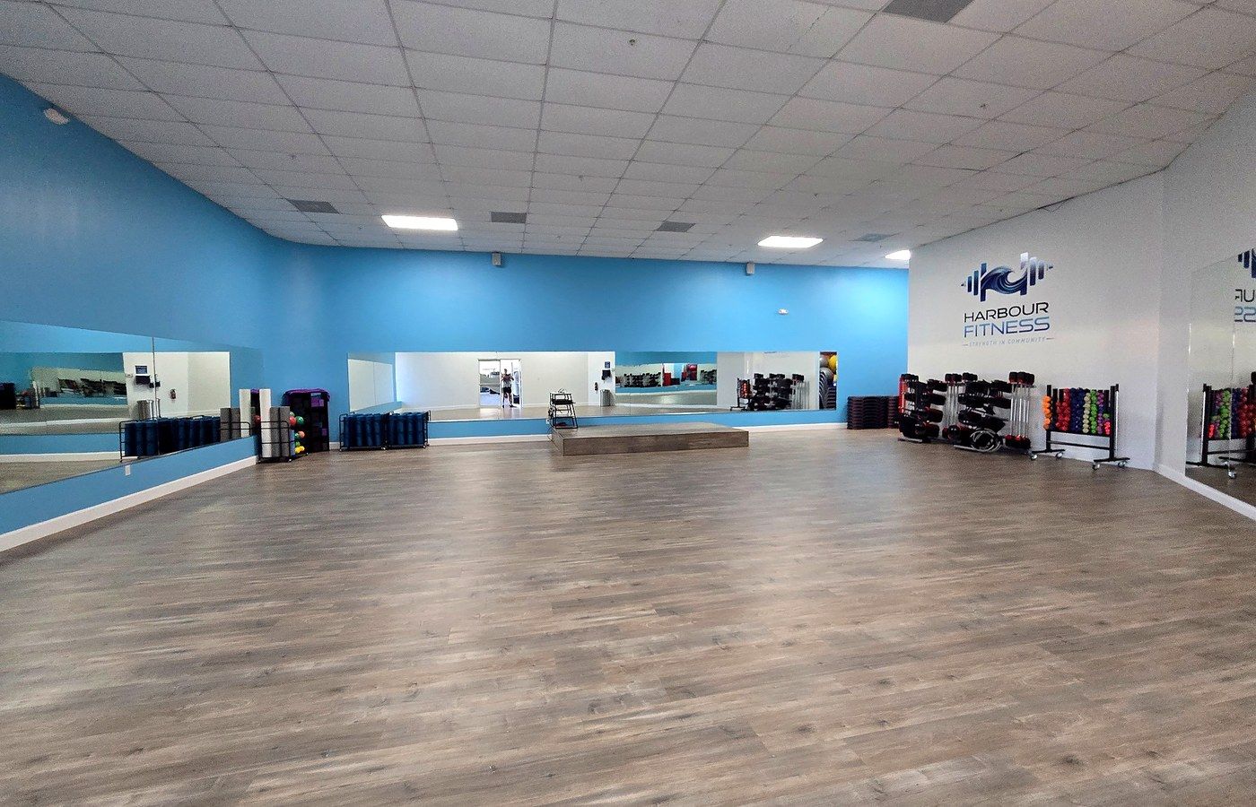 Group fitness studio at Harbour Fitness