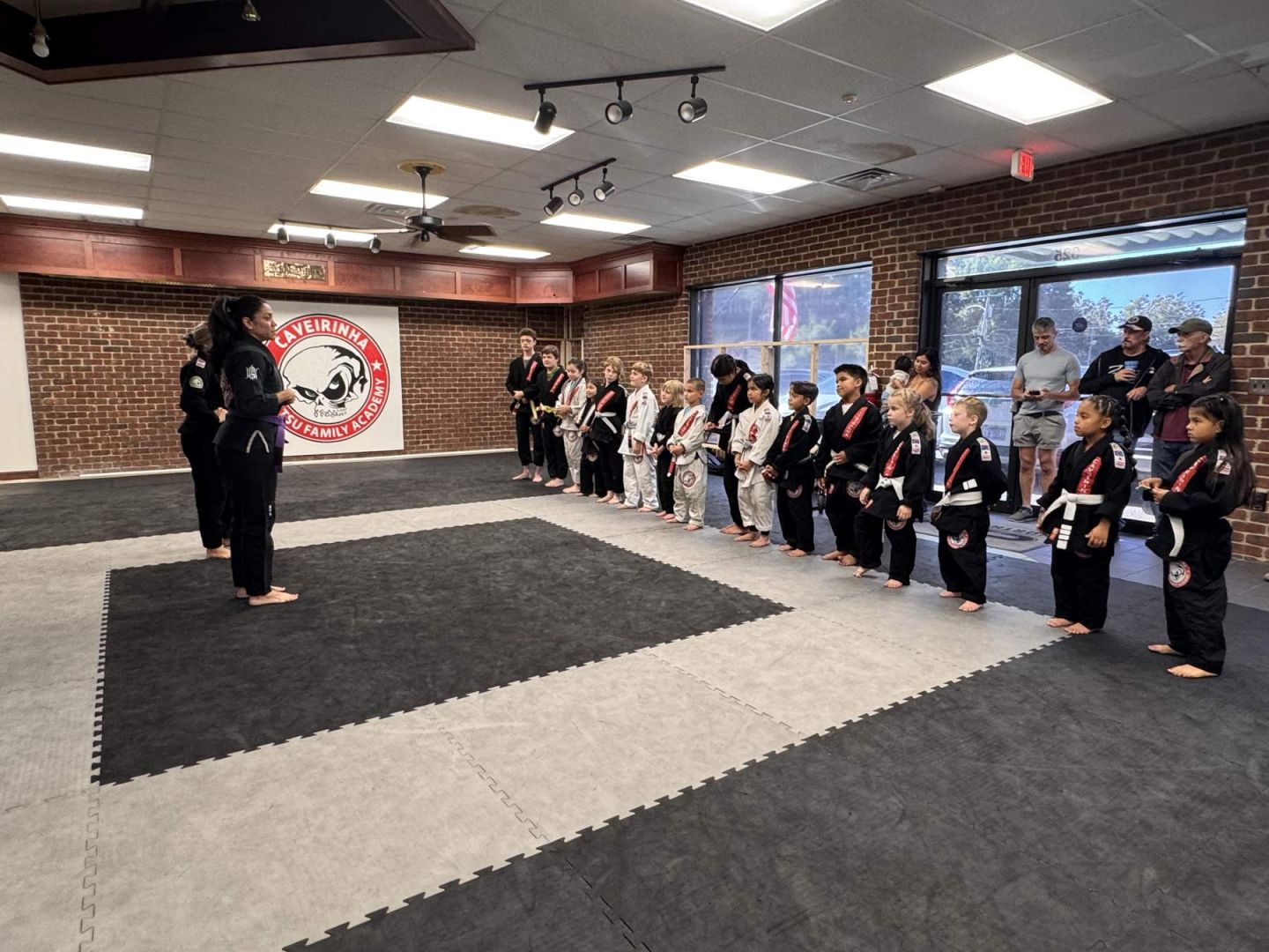 Students lined up for class inside CJJF North Carolina in Burlington, NC
