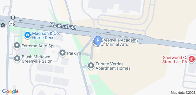 Map to Rock Steady Boxing Greenville