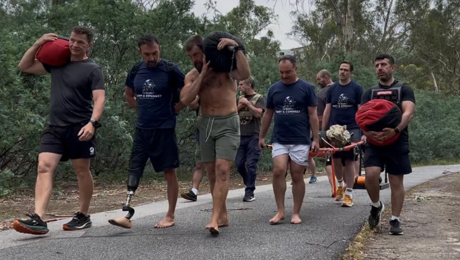 Carry and Connect weighted walk