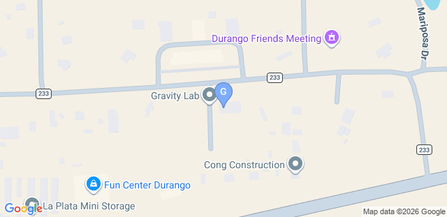 Map to Gravity Lab - Durango, CO