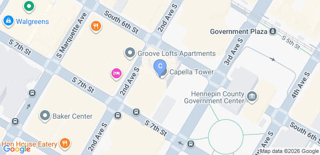 Map to Capella Tower Health Club