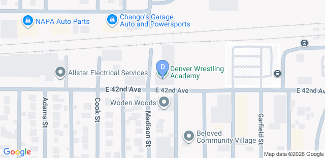 Map to Denver Wrestling Academy 