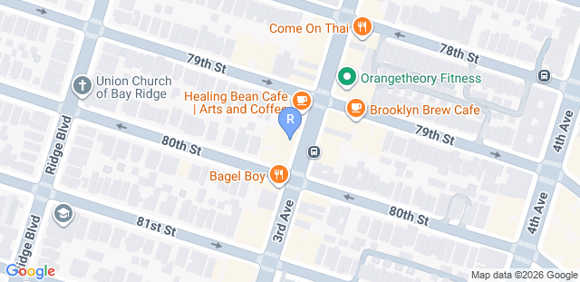Map to Renzo Gracie Bay Ridge