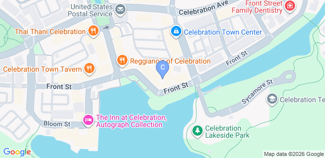 Map to Celebration Athletic Club