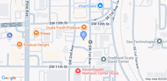 Map to Ocala Boxing Academy